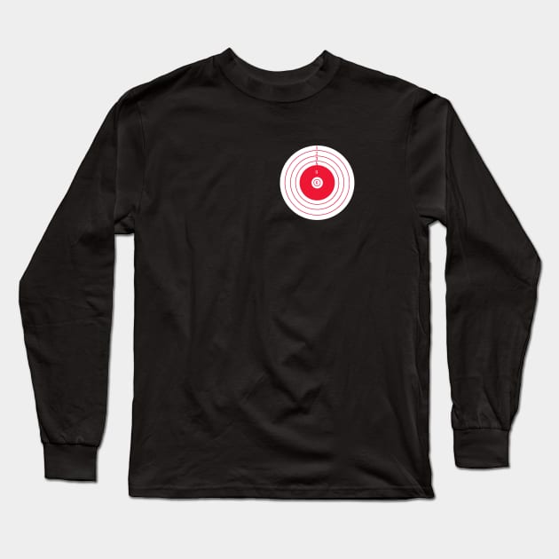 Red Target Long Sleeve T-Shirt by Lapicorn Design